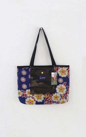Sari City Tote bag (Blue Floral)